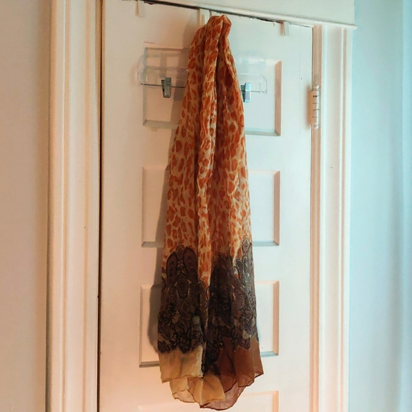 Paisley and leopard print scarf - Picture 1 of 5